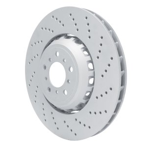 BMW M6 Gran Coupe Brake Rotor (1) - Right Front - R1 Concepts - Drilled Carbon Alloy GeoMET - `12-`19